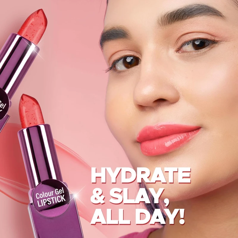 Hilary Rhoda Colour Gel Lipstick | PH Colour-Changing & Highly Pigmented Lipstick| Hydrating | Glossy Finish Lasts Up To 12 Hour (Shade 03) – 3.6g thumbnail 4